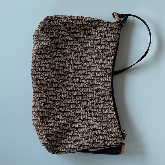 Christian Dior Purse, Navy Blue Dior Print - Picture 1 of 5